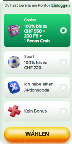 Casinolo-Willkommensbonus-Casino