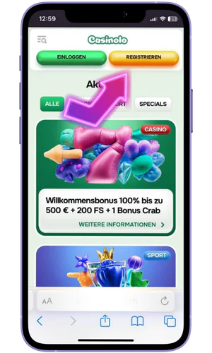 Melden Sie sich in Ihrem Konto an